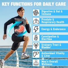 Closeup of Edoempe Probiotics for Men capsules focusing on delayed-release design