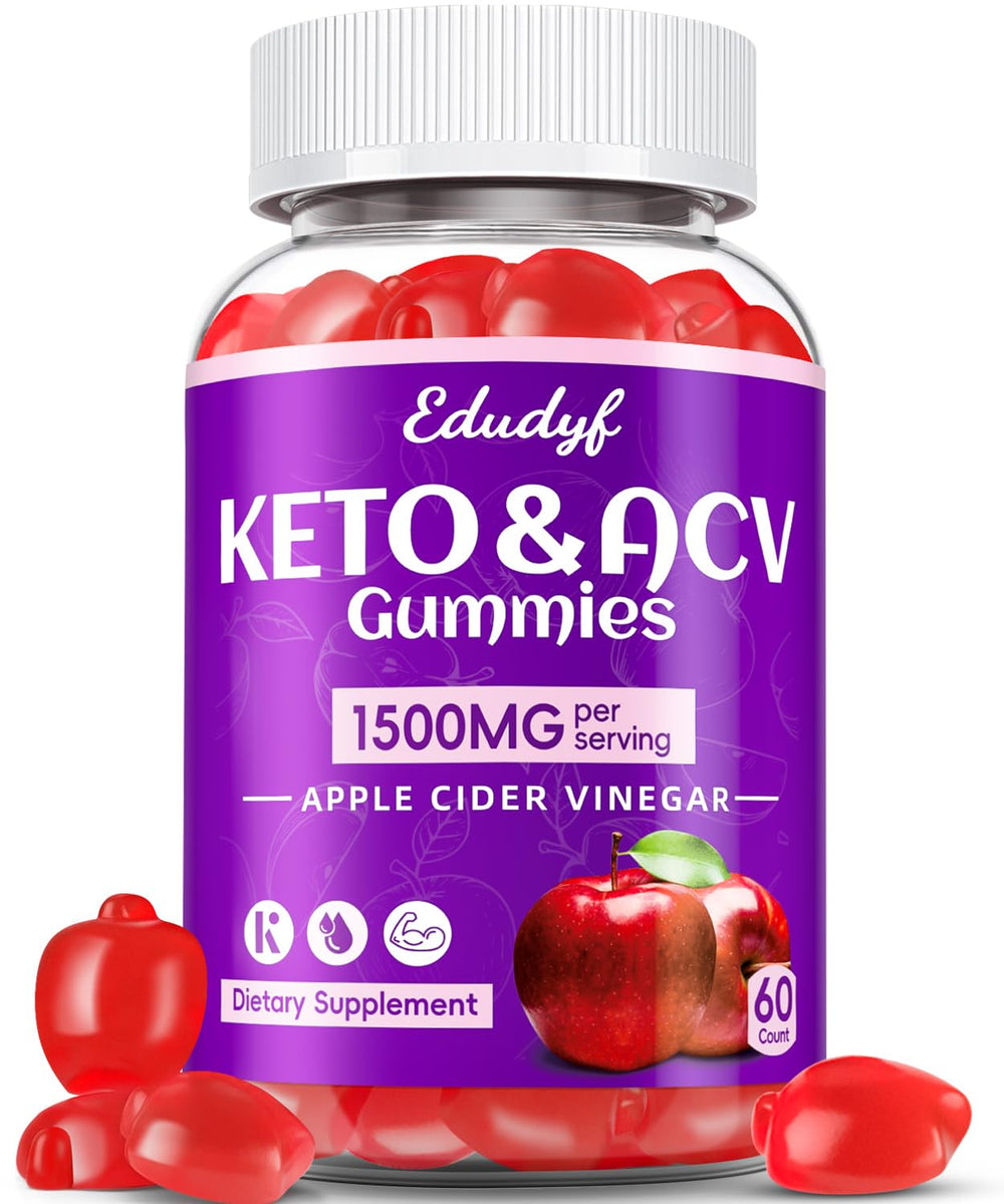 EDUDYF Keto ACV Gummies bottle front view for easy daily wellness.