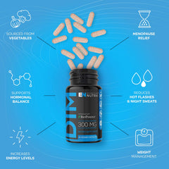 Label view of Effective Nutra DIM 300mg showing vegan and GMP certifications