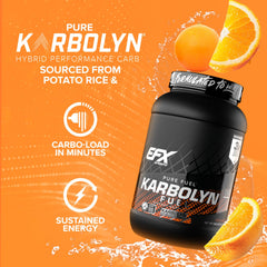EFX Karbolyn Fuel orange powder dissolving in water for smooth texture