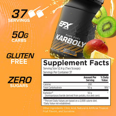 EFX Karbolyn Fuel scoop with powder enabling easy pre-workout serving