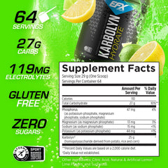 EFX Karbolyn Hydrate powder scoop in tub for fast-acting carbs.