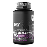 EFX Sports Kre-Alkalyn EFX bottle front shows convenient capsule format for workouts.
