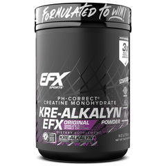EFX Sports Kre-Alkalyn EFX powder bottle ready for home workouts.