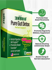 EGUOO Pure Gut Detox daily packets showing portability and ease of use.