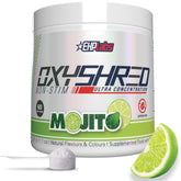 EHP Labs OxyShred non-stimulant Mojito powder with scoop for balanced energy