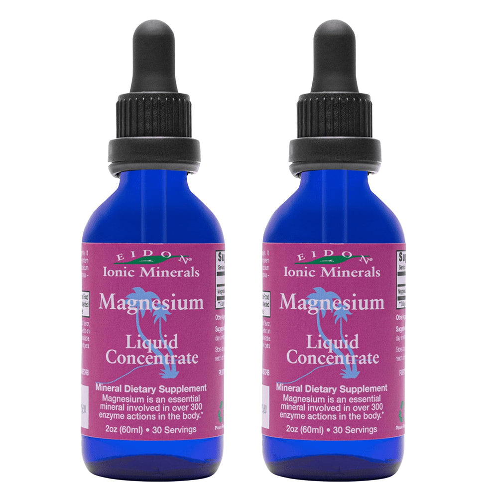 Eidon Liquid Magnesium Concentrate bottle close-up with dropper for easy daily use