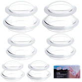 Eiito cupping therapy set, front view featuring six blue silicone cups for versatile body massage.