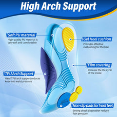 EIRMAT deep heel cup cushions the heel for stability while walking.