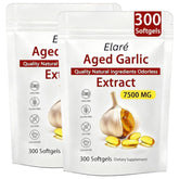 Elare aged garlic extract bottle front showing odorless high-strength formula for daily wellness