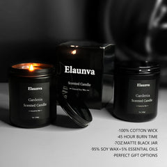 Elaunva Gardenia candle glass jar decor highlights elegant home styling and reuse after burning