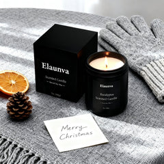 Elaunva candle with a lead-free cotton wick ensuring safe aromatherapy sessions.