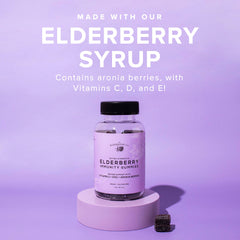 The Elderberry Co. packaging display for easy stocking and travel-friendly wellness.