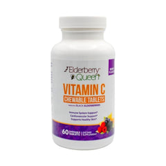 Elderberry Queen chewable Vitamin C 500mg tablets for daily immune support