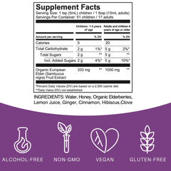 Elderlane Elderberry Syrup pour action shows easy, kid-friendly dosing.