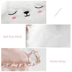 EleCharm cotton plush sleeping mask close-up and breathable fabric