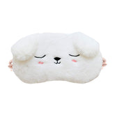 EleCharm white dog sleeping mask front view for peaceful rest