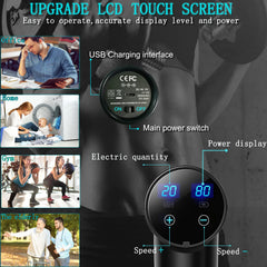 Elefor massage gun flat head covers large muscle groups.