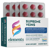 Elements Supreme Veins, caja de 60 tabletas para soporte vascular diario