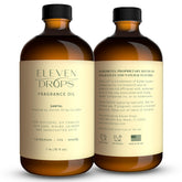 ELEVEN DROPS Santal Aroma bottle pour showing easy handling and potency