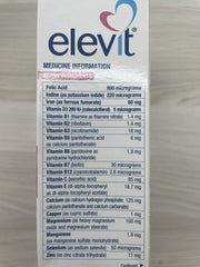 ELEVIT iodine multivitamin in daily pack supports routines.