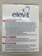 ELEVIT pack with tablets shows clear nutrition information for planning.
