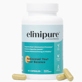Elimipure Gut Cleanse bottle on kitchen counter suggesting smoother daily routine