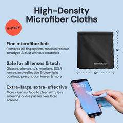 Elite Tech Gear microfiber eyeglass wipe 4-pack for travel
