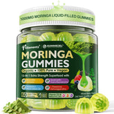 ELLAMENTZ Moringa Gummies liquid-core bottle emphasizes enhanced absorption