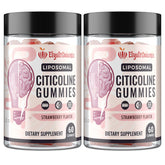 Elystrixionis Citicoline bottle with strawberry gummies for daily cognitive support.