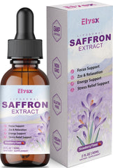 Elysx liposomal saffron drops bottle close-up for daily use
