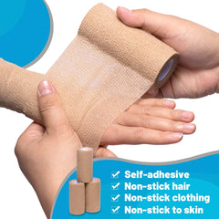 Elzrghs breathable soft material protects joints during activity.