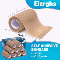 Elzrghs cohesive wrap self-adhesive without pulling hair or skin.