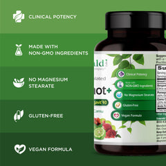 Emerald Labs Bergamot+ amla-camu-camu visual highlights natural ingredients.