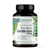 Emerald Labs Gentle Iron 25mg bottle front view for steady iron intake
