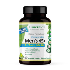 EMERALD LABS Men's 45+ 1-Daily Multi bottle with capsules for daily immune and energy support
