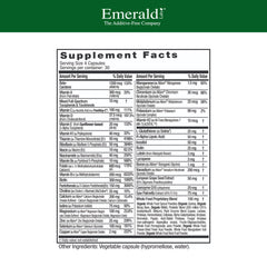 Close-up of Emerald Labs Men's 45+ Clinical Multi capsules for broad daily nutrition.