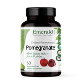 Emerald Labs Pomegranate Extract bottle front, ellagic acid-rich formula for immune support potential.