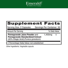 Close-up of Emerald Labs capsules for convenient daily wellness.