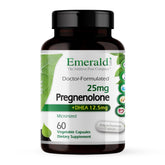 EMERALD LABS Pregnenolone DHEA bottle emphasizes cognitive support and hormone balance.