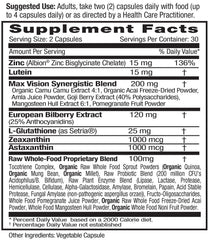 Emerald Labs Vision Health bottle highlights zeaxanthin for potential visual nutrients