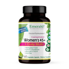 Emerald Labs Women's 45+ bottle for bone and heart health support.