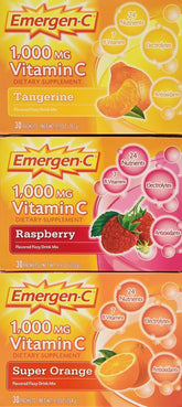 Emergen-C 1000 mg Super Orange drink mix packets for a refreshing daily boost