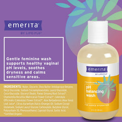 Emerita fragrance-free label highlights safe, gentle formula.