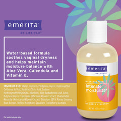 Emerita formula highlighting calendula and vitamin E for soothing skin