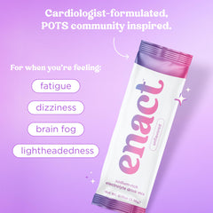 Enact Hydration packet-dissolve demonstrates quick mixing in water.