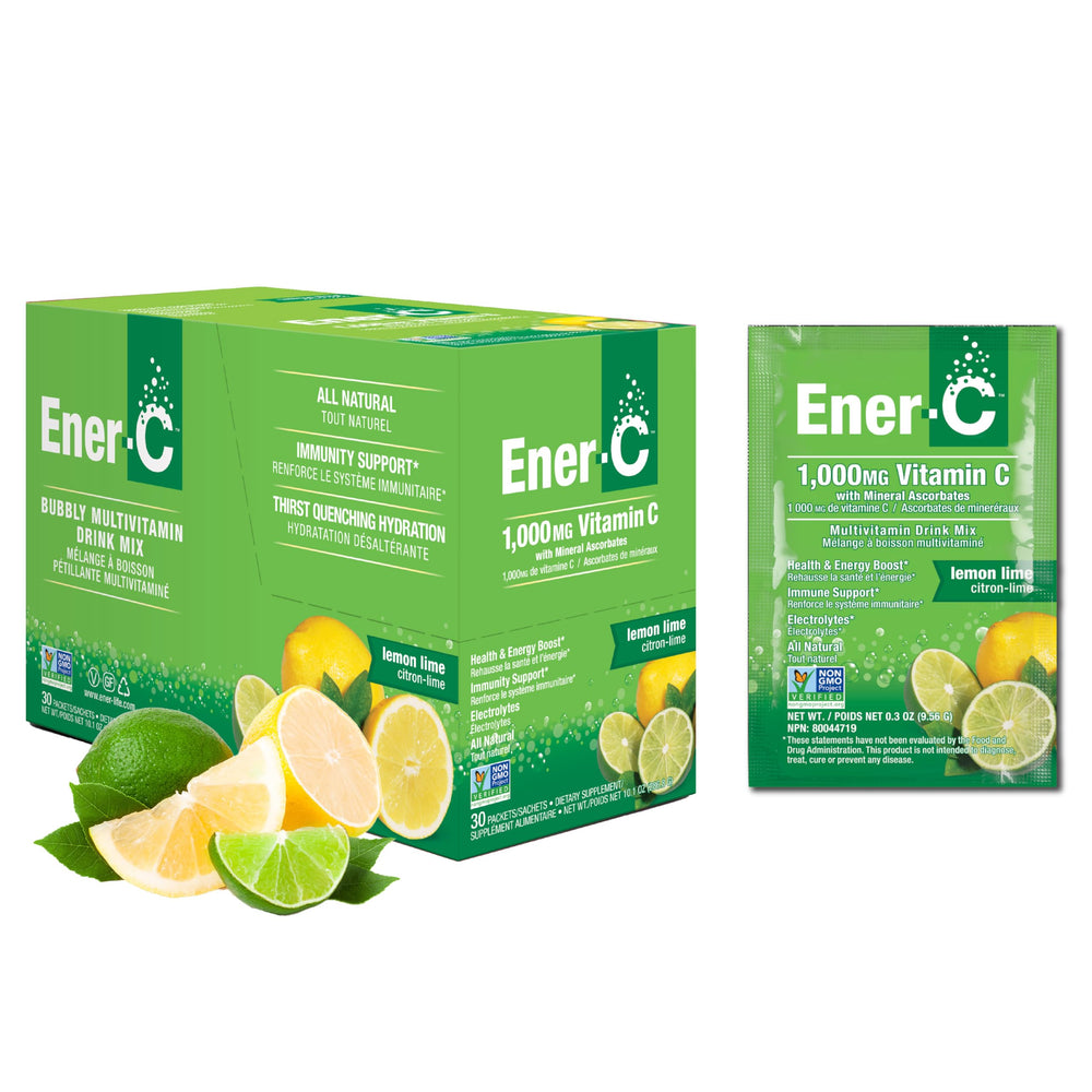 Ener-C multivitamin drink mix lemon lime packet ready to dissolve in water