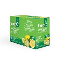 Ener-C multivitamin drink mix pour into a glass shows easy on-the-go hydration