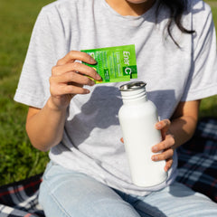 Ener-C multivitamin drink mix powder closeup reveals texture ideal for quick mixing