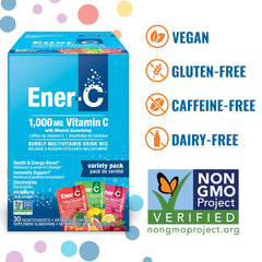 Ener-C dissolving powder in water emphasizing daily hydration support